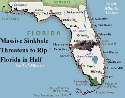 Sinkholes on The Entire State Of Florida  With The Exception Of The Lower Keys  Is