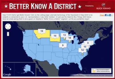 Colbert Report, Better Know a District