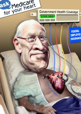 Mystery, Dick Cheney heart, art by DonkeyHotey