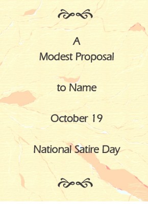 proposal for national satire day