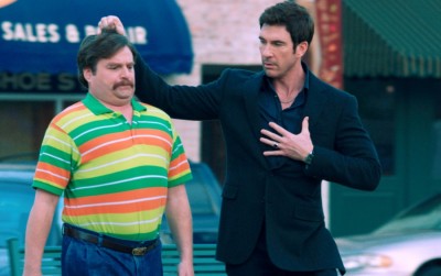 Zach Galifianakis and Dylan McDermott in The Campaign