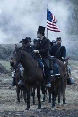 Lincoln on horseback