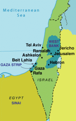 israel palestine wall map
