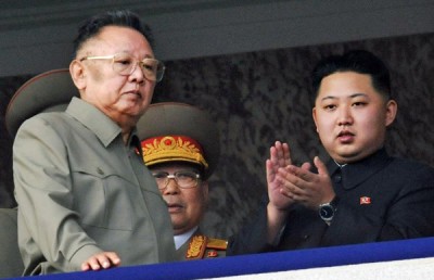 Kim Jong Un and dad