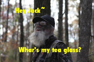 Duck Dynasty's Uncle Si tea glass