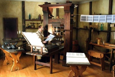 Gutenberg printing press, science