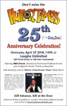 Humor Times Anniversary Celebration, April 13th: 25 Years!