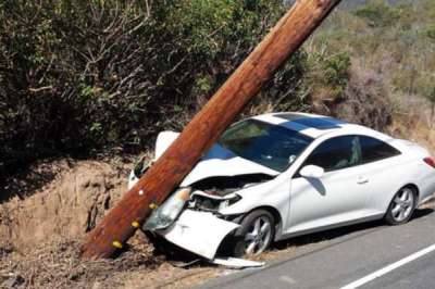 pole, drunk driver