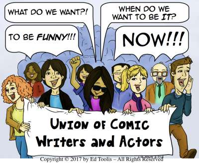 laughing stocks, Union of Comic Writers & Actors