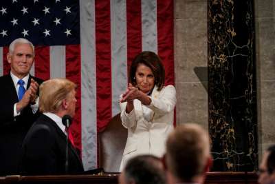 Pelosi clap, rebuffs Trump secret negotiations 