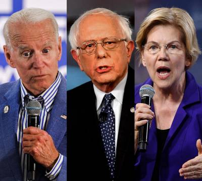 Democratic debaters, Joe Biden, Bernie Sanders, Elizabeth Warren