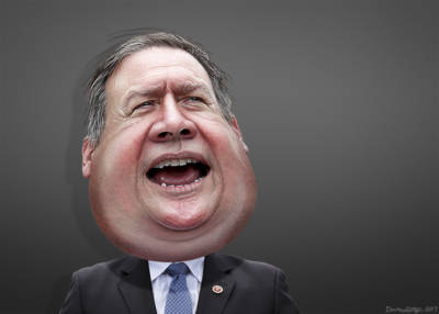 Mike Pompeo caricature DonkeyHotey