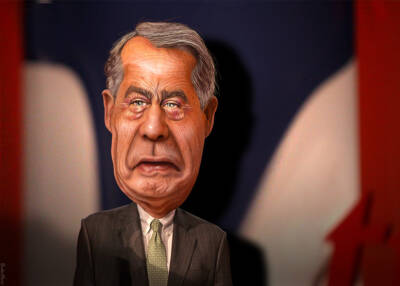 John Boehner, caricature by DonkeyHotey