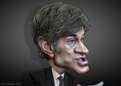 Dr. Mehmet Oz. Caricature by DonkeyHotey 