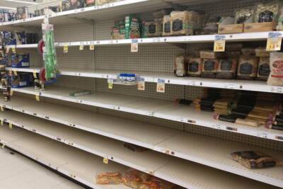rising food prices, empty shelves