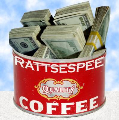 banking crisis, coffee can full of cash