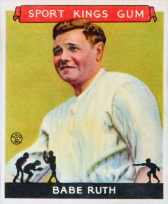 Babe Ruth 1933 baseball card