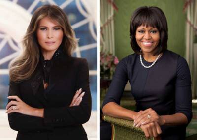 Former First Ladies Melania and Michelle